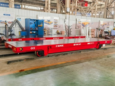 Trolley de transferència ferroviària utilitzat al taller de producció