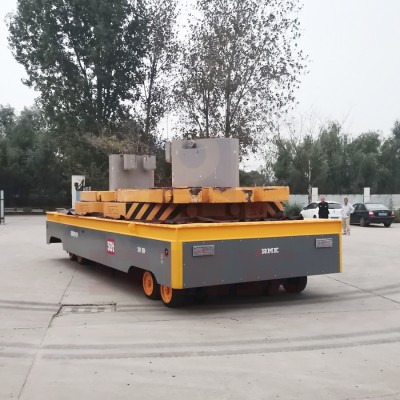 Cotxe de transferència elèctric de 50 tones hidràulic sense pista